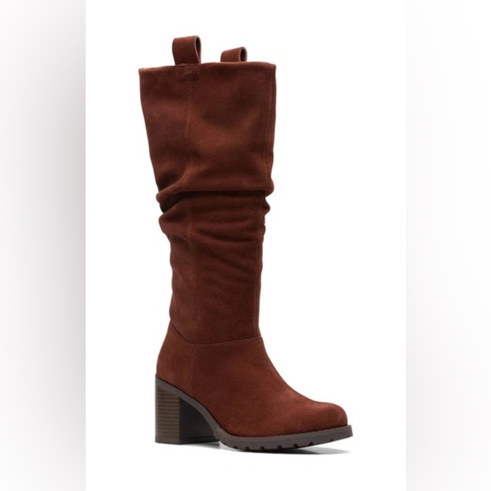 Clarkwell Rise Tall Boot brown 9.5 womens NEW
